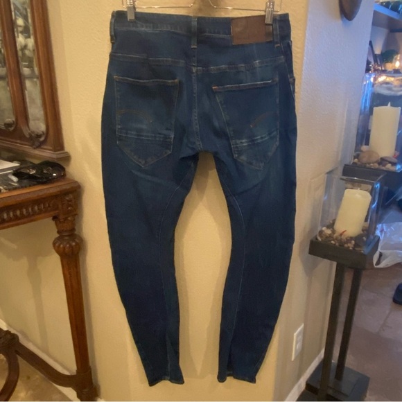 G-STAR RAW Men Blue Arc 3D Slim Buttoned Fly Jeans Size 34 - Picture 5 of 10